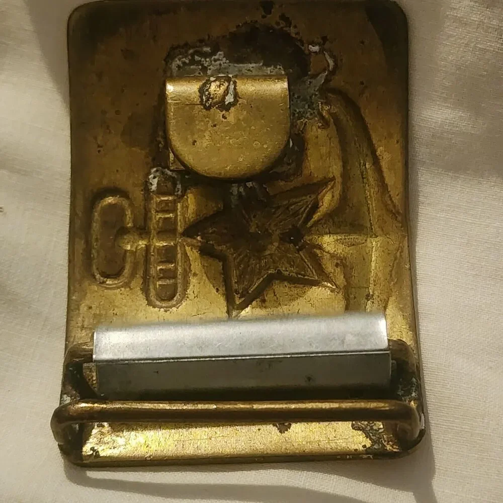 Vintage Connectable Hammer & Sickle NAVY Brass Belt Buckle USSR Soviet Military